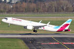 Eurowings Airbus A321-251NX D-AEEB beim Start in Düsseldorf 9.3.2024