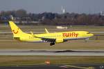 Tuifly D-ATUC landet am 9.3.2010 in Dsseldorf.