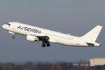 Air Serbia/Get Jet Airlines Airbus A320-214 LY-WIL beim Start in Düsseldorf 9.3.2024