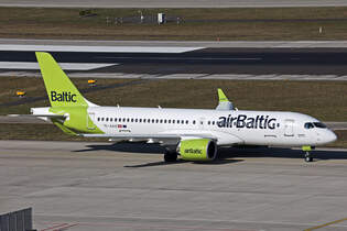 Air Baltic, YL-AAX, Airbus A220-371, msn: 55094, 21.Februar 2025, ZRH Zrich, Switzerland.