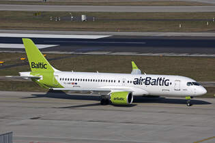 Air Baltic, YL-ABF, Airbus A220-371, msn: 55133, 21.Februar 2025, ZRH Zrich, Switzerland.