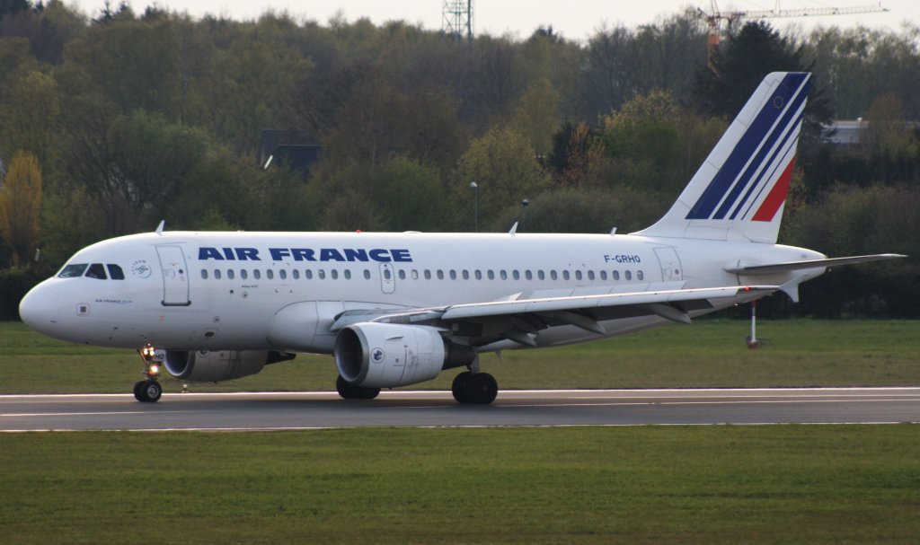 Air France,F-GRHQ,(c/n1404),Airbus A319-111,25.04.2012,HAM-EDDH,Hamburg,Germany