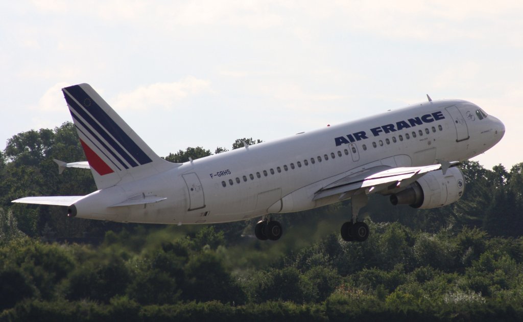 Air France,F-GRHS,(c/n1444),Airbus A319-111,17.07.2012,HAM-EDDH,Hamburg,Germany