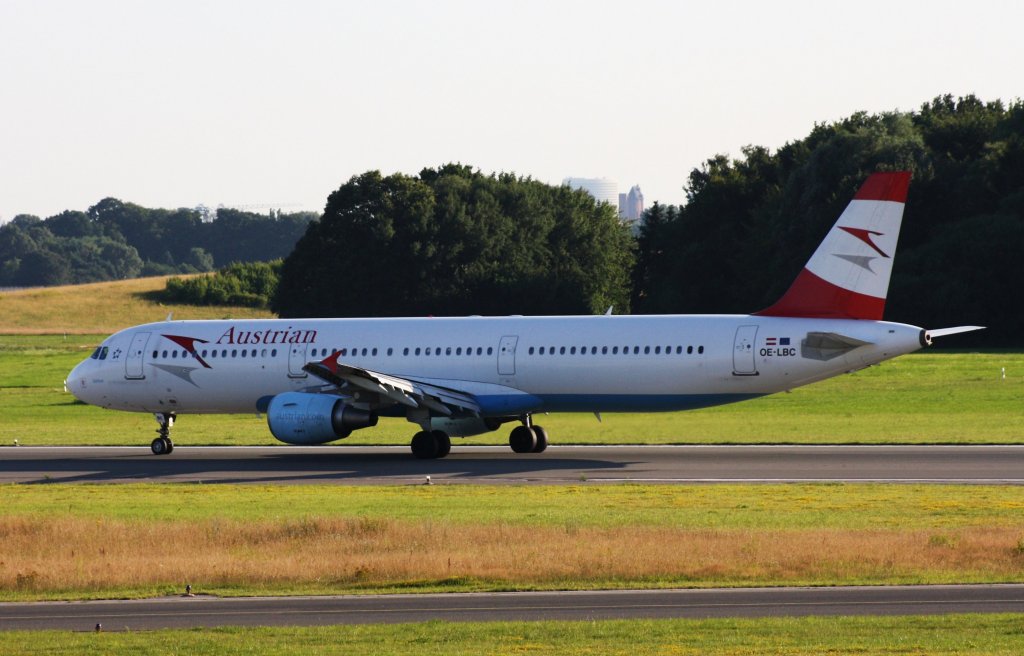 Austrian Airlines,OE-LBC,(c/n581),Airbus A321-111,01.08.2012,HAM-EDDH,Hamburg,Germany