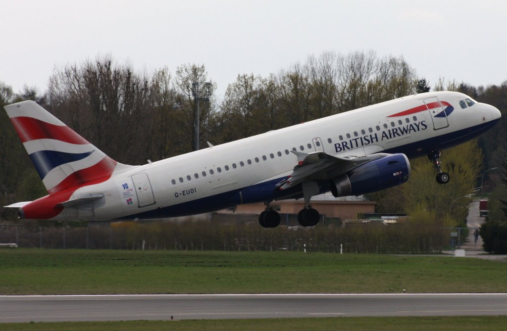 British Airways,G-EUOI,(c/n 1606),Airbus A319-131,15.04.2012,HAM-EDDH,Hamburg,Germany