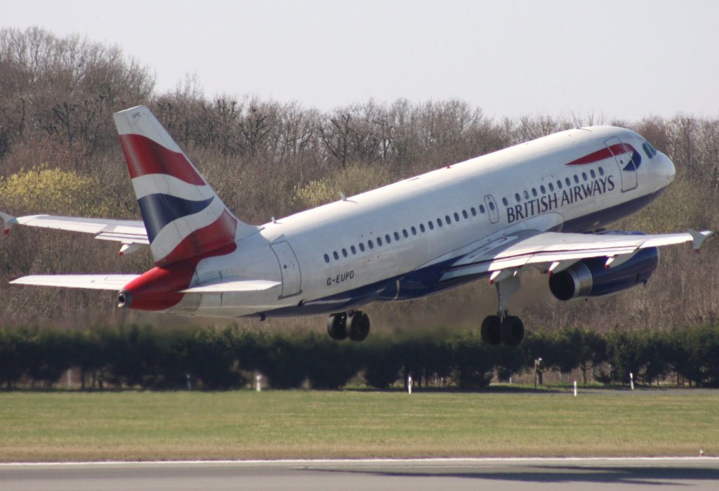 British Airways,G-EUPD,(c/n 1142),Airbus A319-131,23.03.2012,HAM-EDDH,Hamburg,Germany