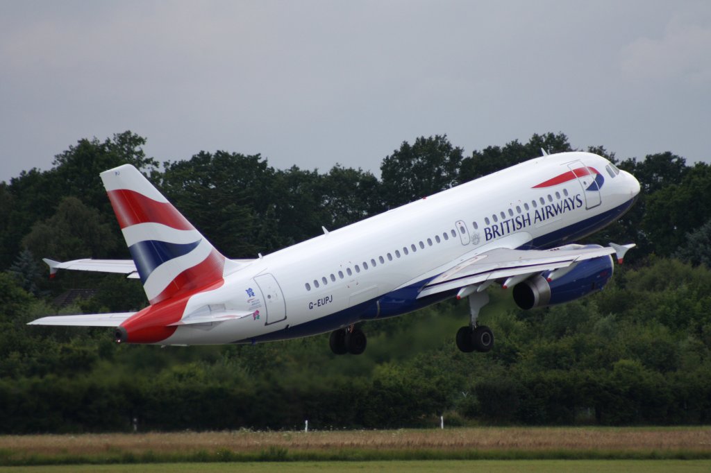 British Airways,G-EUPJ,(c/n1232),Airbus A319-131,16.07.2012,HAM-EDDH,Hamburg,Germany