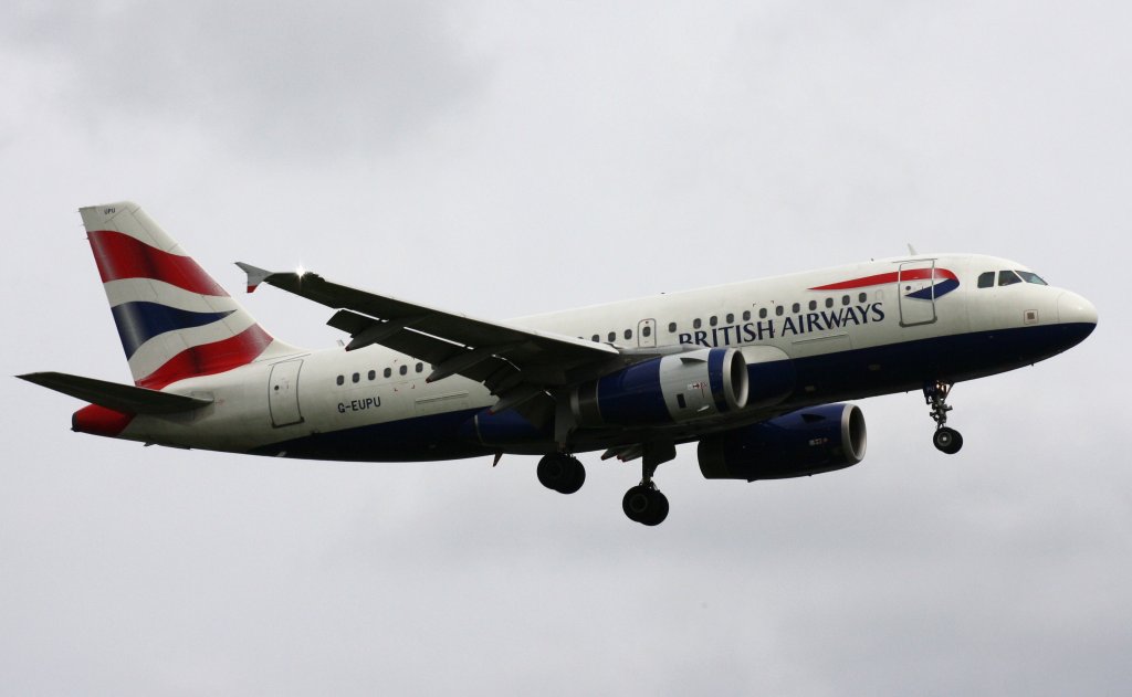 British Airways,G-EUPU,(c/n1384),Airbus A319-131,24.05.2013,HAM-EDDH,Hamburg,Germany