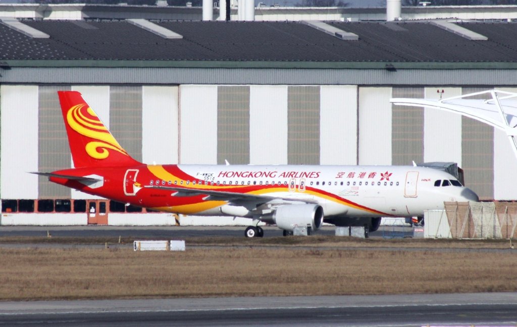 Hongkong Airlines,F-WWDK,Reg.B-LPJ,(c/n5514),Airbus A320-214,27.02.2013,XFW-EDHI,Hamburg-Finkenwerder,Germany