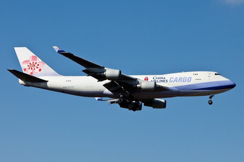 Landung B747/China Airlines Cargo/Frankfurt/Fra/07.03.2010.