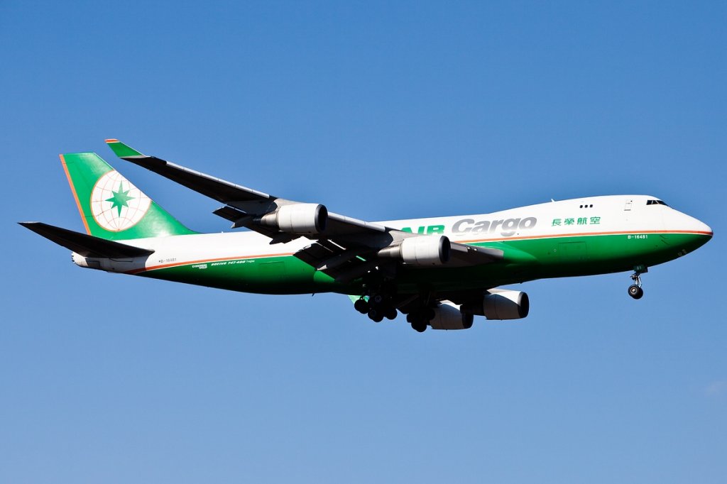 Landung B747/EVA Air Cargo/Frankfurt/Fra/07.03.2010.