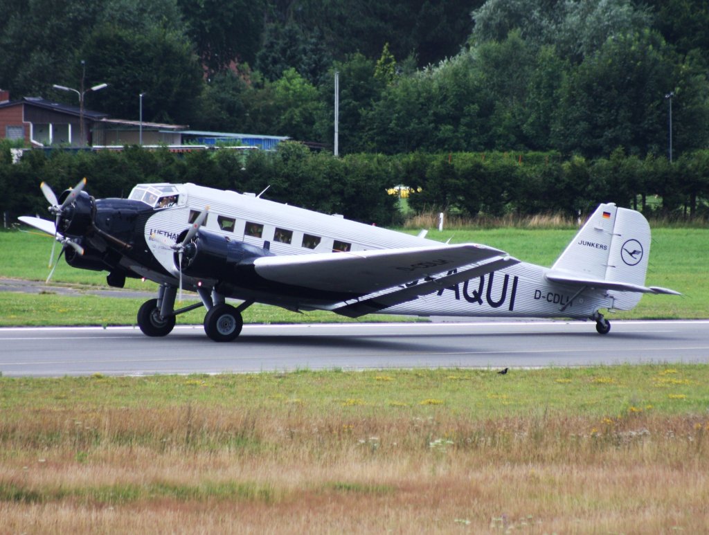 Lufthansa Traditionflug,D-AQUI,Junkers Ju-52,05.08.2012,HAM-EDDH,Hamburg,Germany