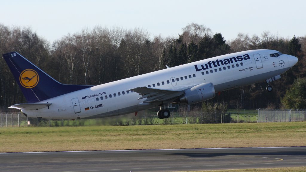 Lufthansa,D-ABEE,(c/n 25216),Boeing 737-330,14.01.2012,HAM-EDDH,Hamburg,Germany