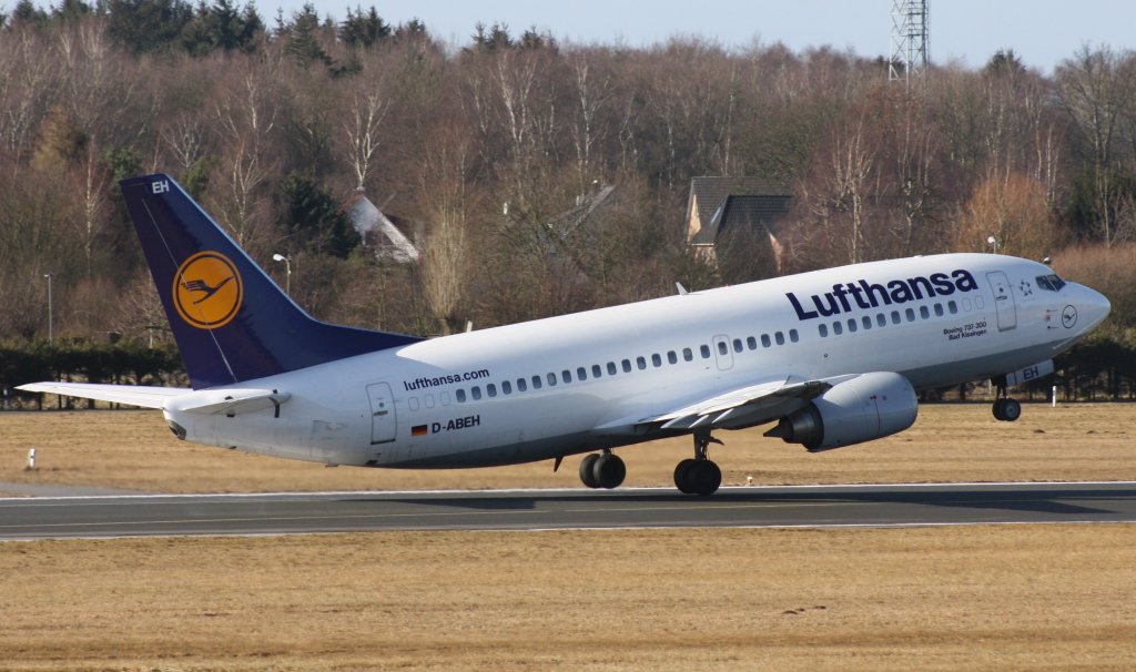 Lufthansa,D-ABEH,(c/n 25242),Boeing 737-330,15.02.2012,HAM-EDDH,Hamburg,Germany