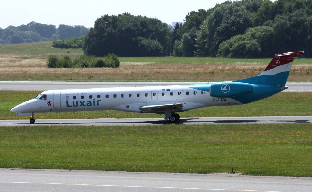 Luxair,LX-LGW,(c/n145135),Embraer ERJ-145 LU,12.07.2013,HAM-EDDH,Hamburg,Germany