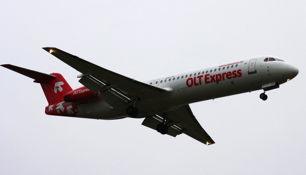 OLT Express Germany,D-AFKB,(c/n11527),Fokker F-100,13.11.2012,HAM-EDDH,Hamburg,Germany