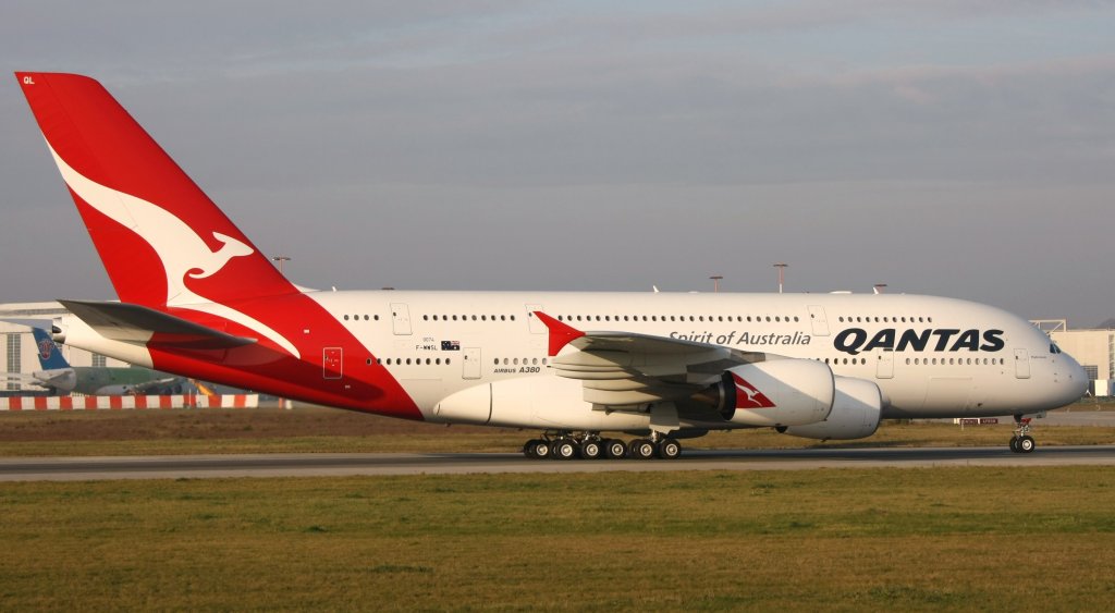 Qantas,F-WWSL (c/n 0074),Airbus A380-842,23.11.2011,XFW-EDHI,Hamburg-Finkenwerder,Germany