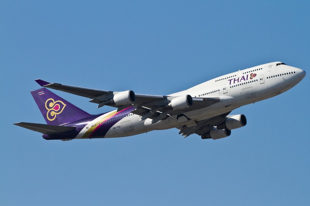 Take off B747/Thai Air/Frankfurt/Fra/07.03.2010.