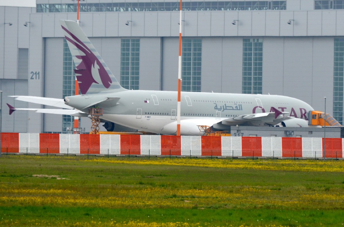  A7-APA  Qatar Airways   Airbus A380-861    F-WWST    0137
Hamburg-Finkenwerder   05.05.2014