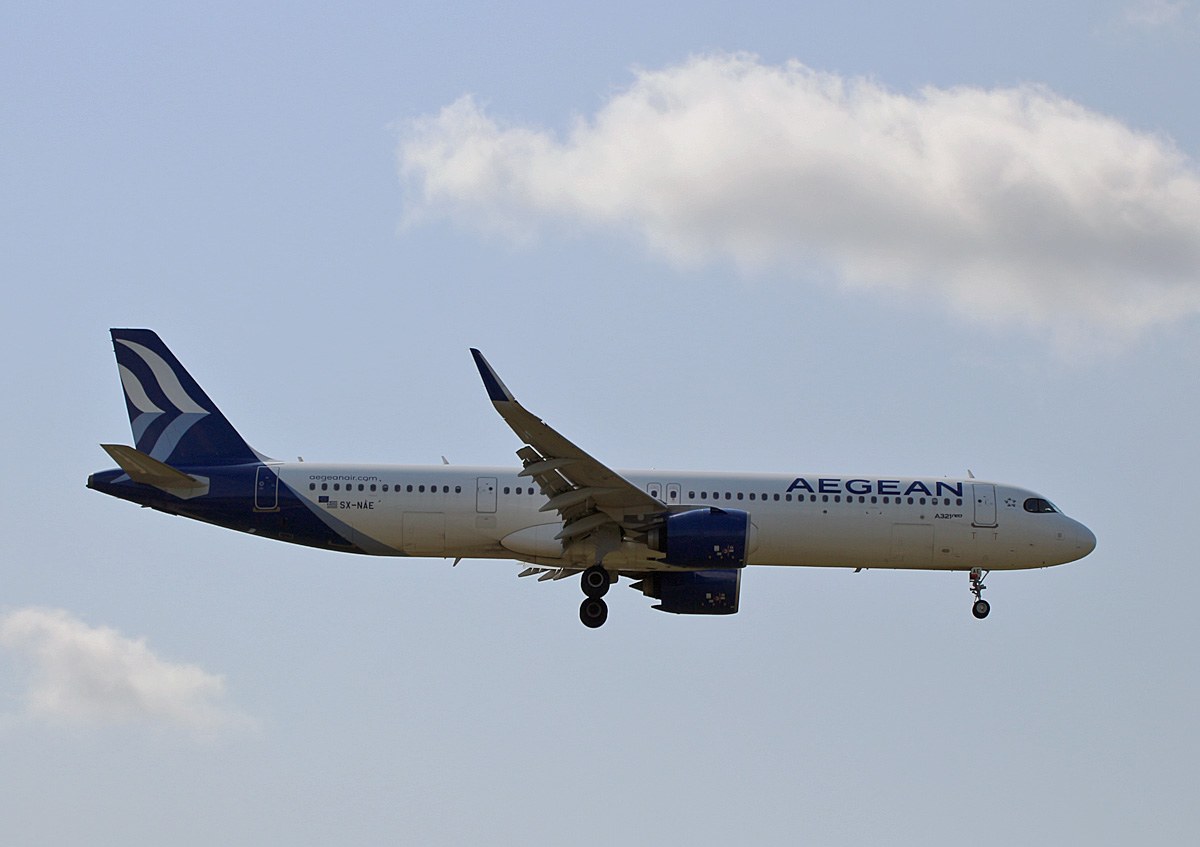 Aegean, Airbus A 321-271NX, SX-NAE, BER, 25.07.2024