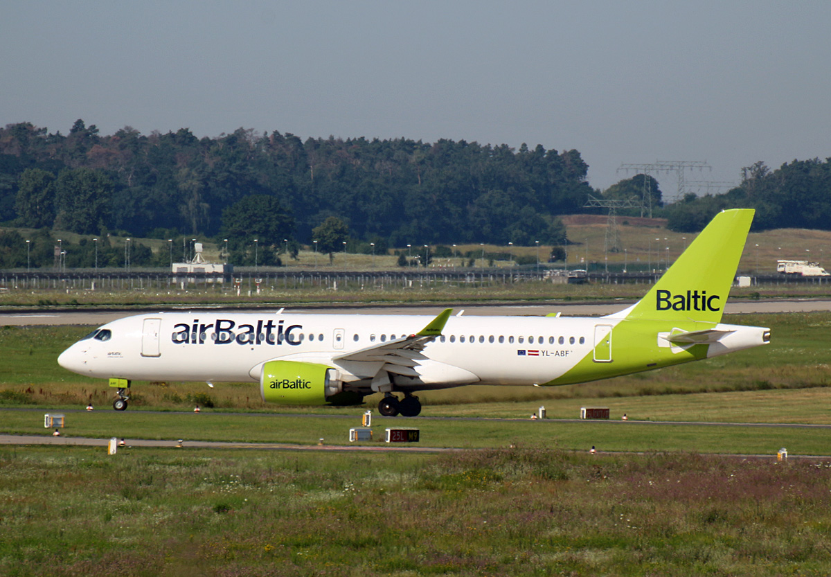 Air Baltic, Airbus A 220-300, YL-ABF, BER, 15.07.2024