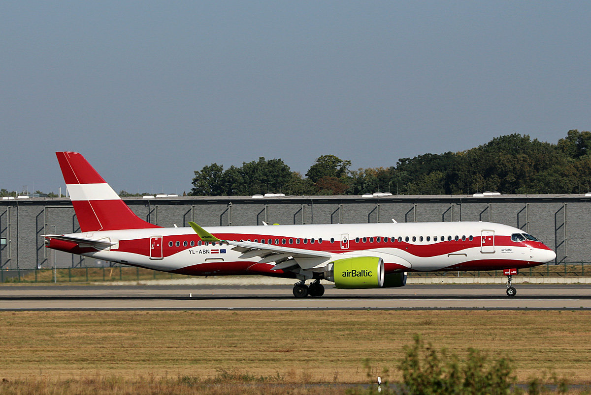 Air Baltic, Airbus A 220-300, YL-ABN, BER, 08.09.2024