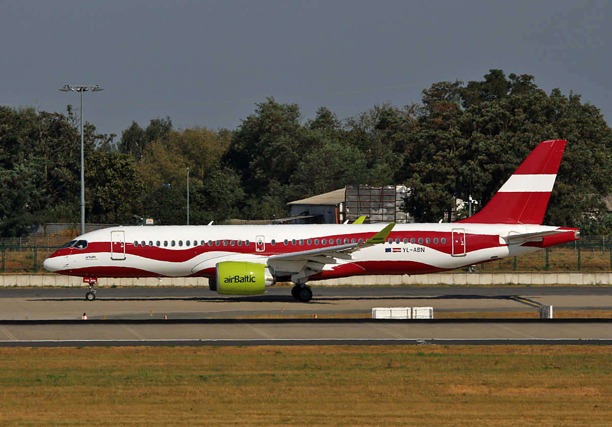 Air Baltic, Airbus A 220-300, YL-ABN, BER, 09.09.2024