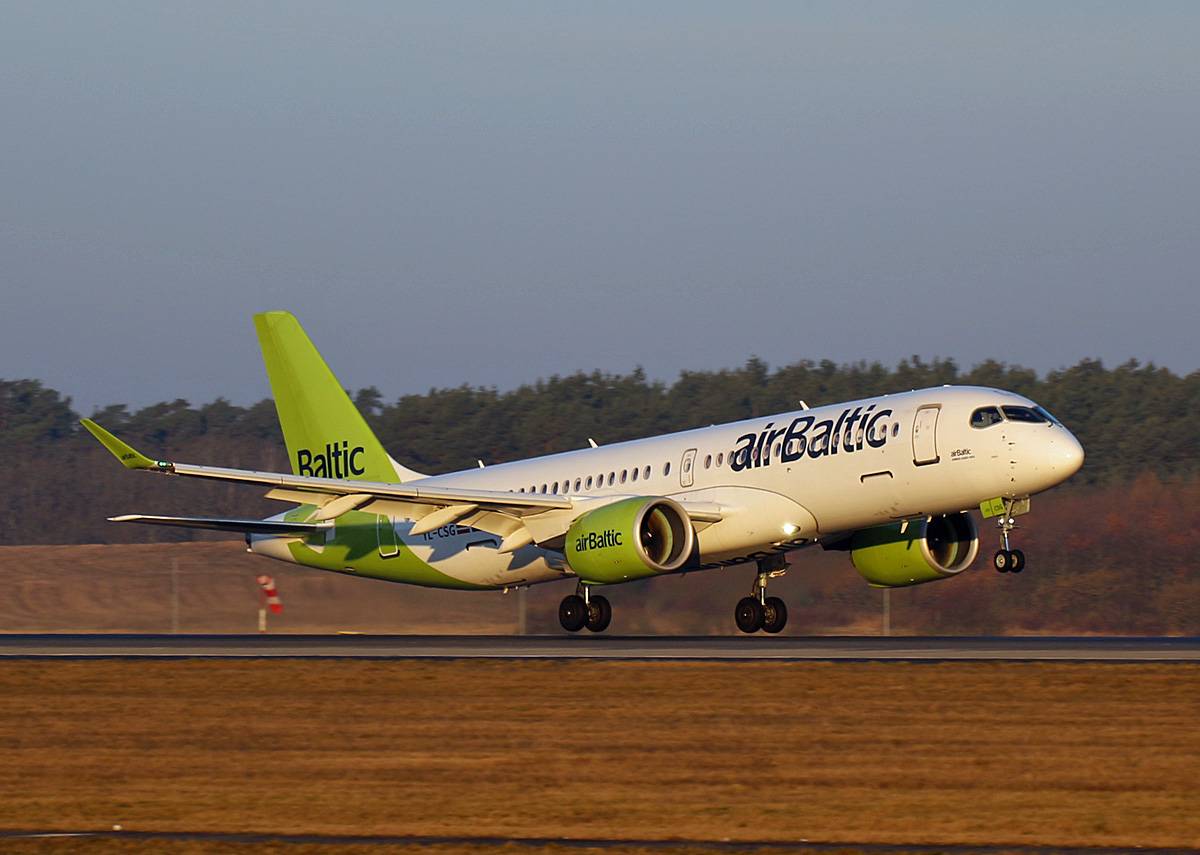 Air Baltic, Airbus A 220-300, YL-CSG, BER, 22.02.2025