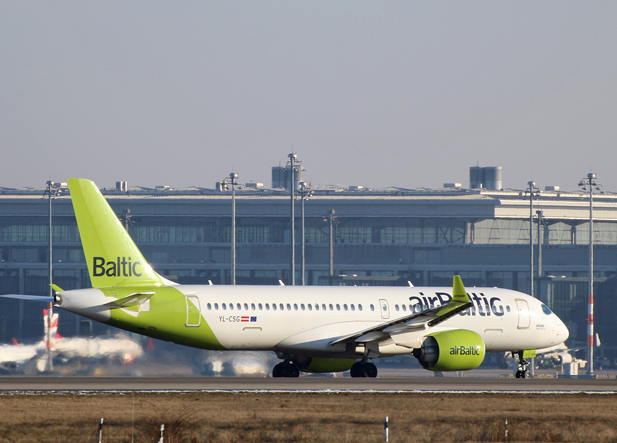 Air Baltic, Airbus A 220-300, YL-CSG, BER, 22.02.2025