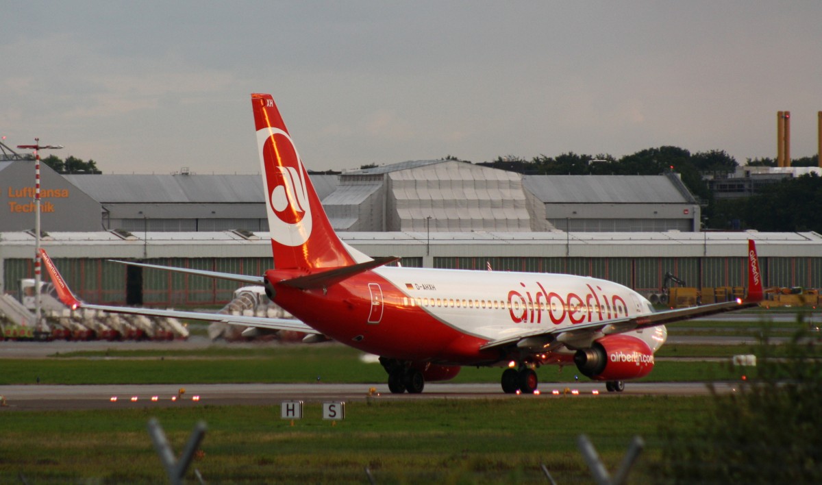 Air Berlin,D-AHXH,(c/n35282),Boeing 737-7K5(WL),16.09.2013,HAM-EDDH,Hamburg,Germany