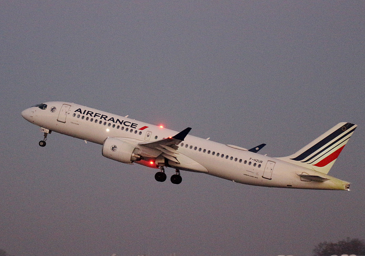 Air France, Airbus A 220-300, F-HZUR, BER, 01.12.2024