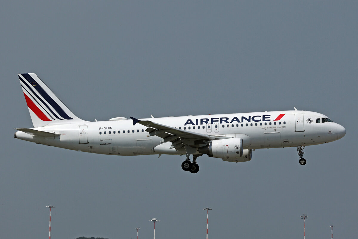 Air France, F-GKXS, Airbus A320-214, msn: 3825,  Saint-Laurent-du-Maroni , 05.Juli 2024, MXP Milano Malpensa, Italy.