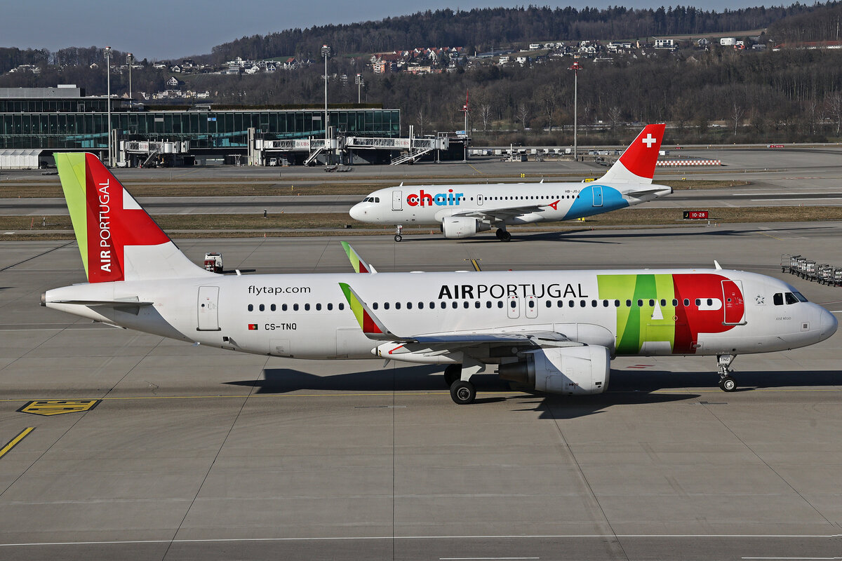 Air Portugal, CS-TNQ, Airbus A320-214, msn: 3769,  José Régio , 08.März 2025, ZRH Zürich, Switzerland.