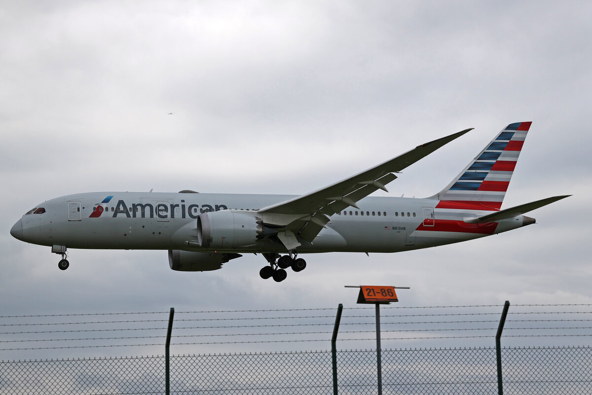 American Airlines, N813AN, Boeing B787-8, msn: 40631/387, 07.Juni 2024, ZRH Zürich, Switzerland.