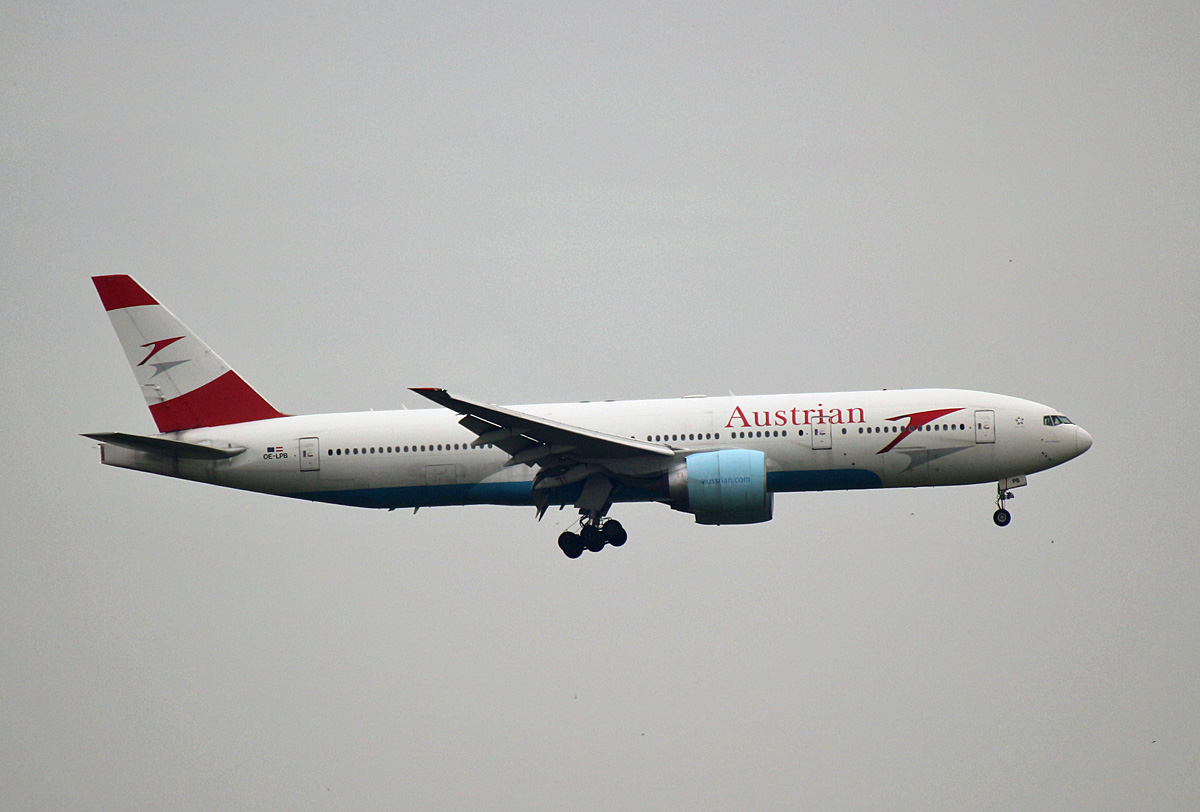 Austrian Airlines, Boeing B 777-2Z9, OE-LPB, BER, 21.06.2024