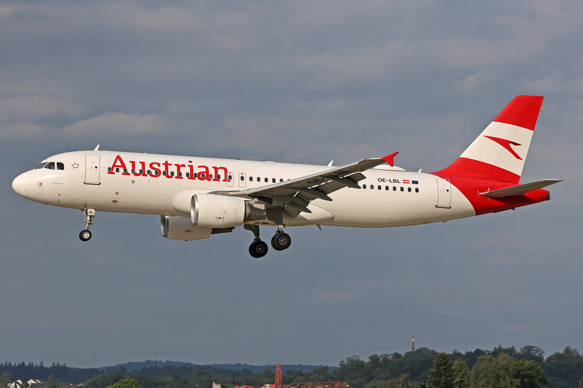 Austrian Airlines, OE-LBL, Airbus A320-214, msn: 2009,  Ausseerland , 07.Juni 2024, ZRH Zürich, Switzerland.