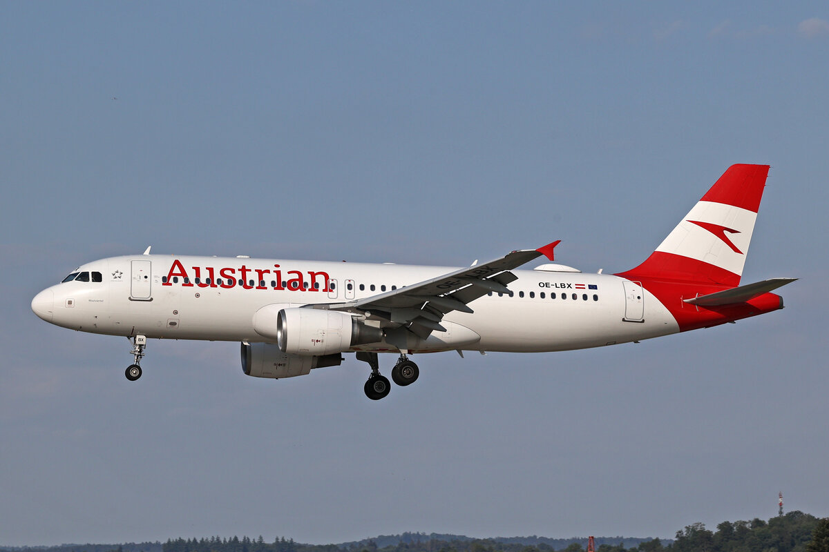 Austrian Airlines, OE-LBX, Airbus A320-214, msn: 1735,  Mostviertel , 13.Juni 2024, ZRH Zürich, Switzerland.