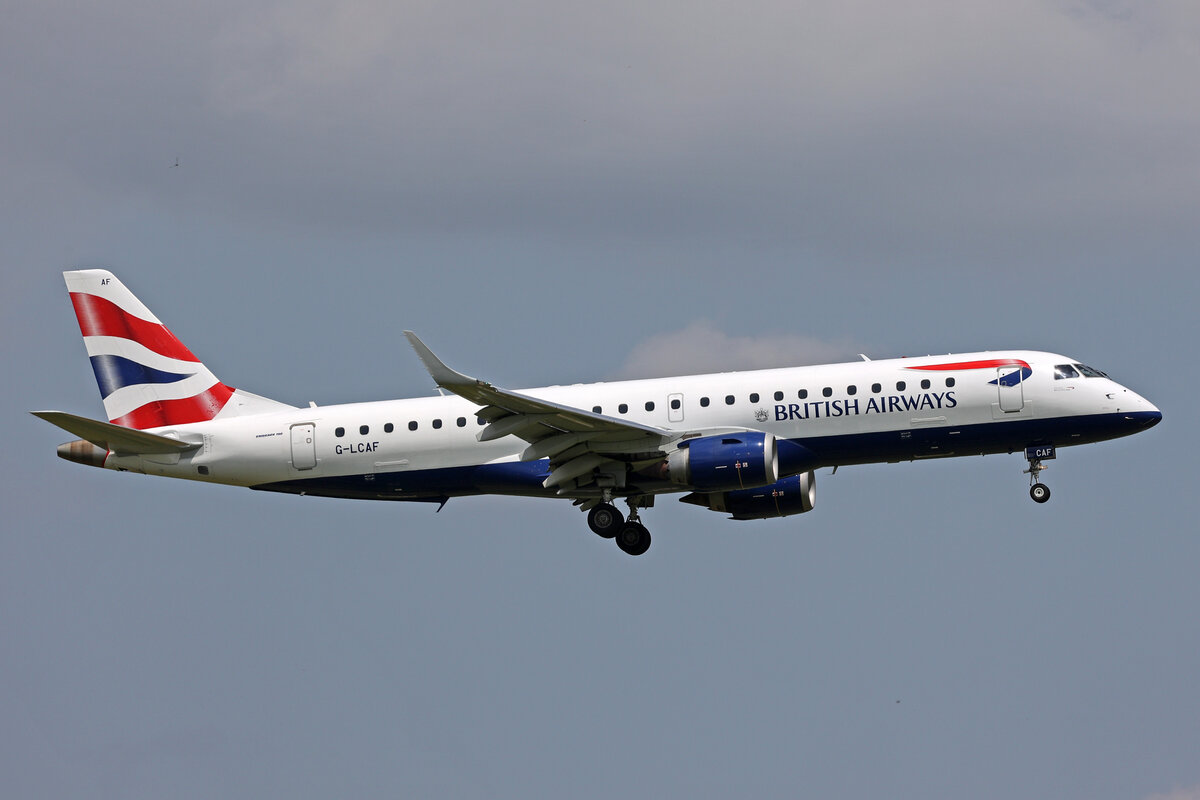 BA CityFlyer, G-LCAF, Embraer ERJ-190SR, msn: 19000548, 07.Juni 2024, ZRH Zürich, Switzerland.