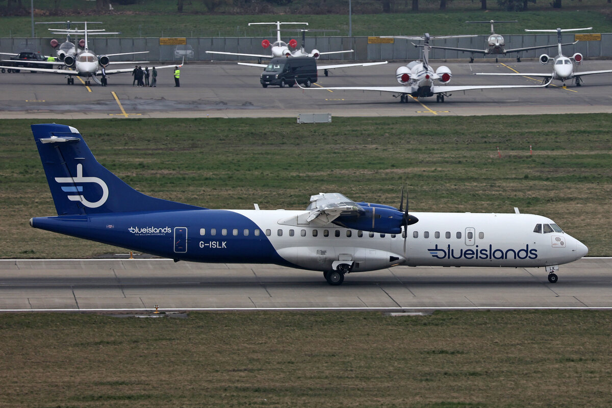 Blue Island, G-ISLK, ATR 72-212A(-500), msn: 634, 09.März 2024, GVA Genève, Switzerland.