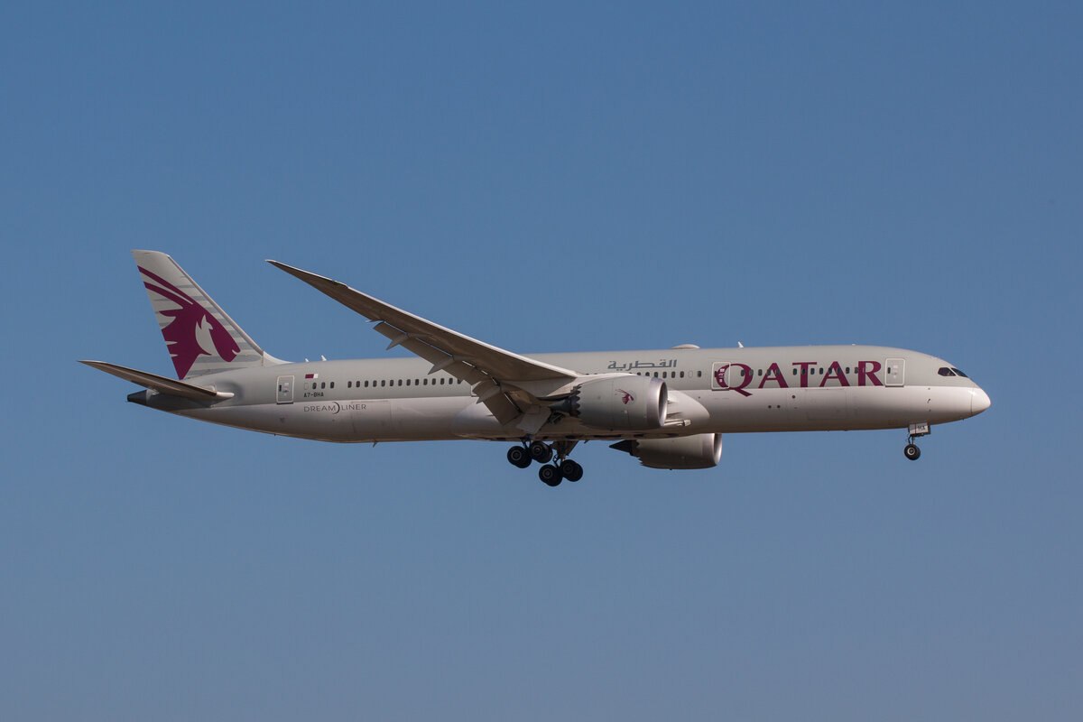 Boeing 787-9, Qatar (A7-BHA), Hamburg, 08.03.2025