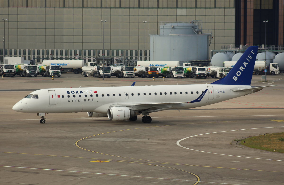 BoraJet,TC-YAI,(c/n 19000201),Embraer ERJ-190-100LR,20.08.2016,TXL-EDDT,Berlin-Tegel,Germany