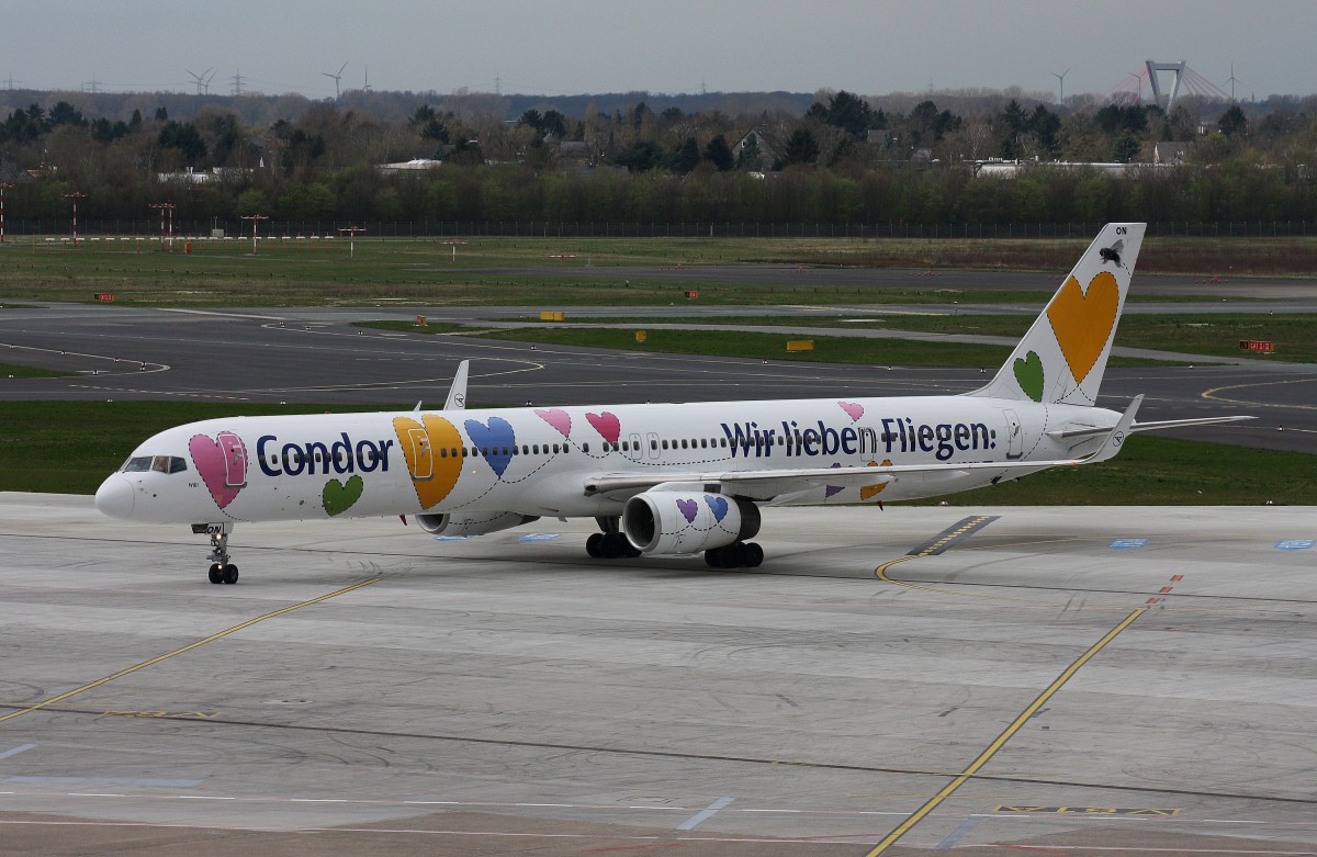 Condor,D-ABON,(c/n 29023),Boeing 757-330(WL),11.04.2015,DUS-EDDL,Düsseldorf,Germany(WILI cs.)