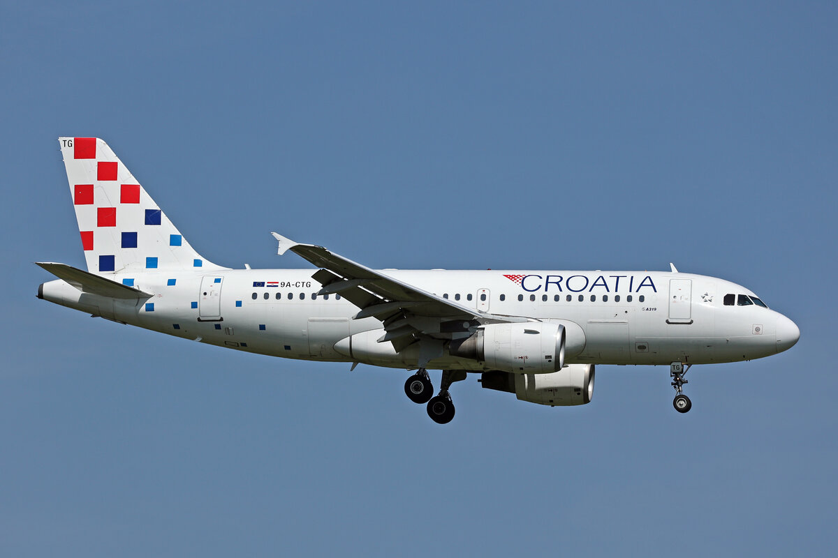 Croatia Airlines, 9A-CTG, Airbus A319-112, msn: 767,  Zadar , 23.August 2024, ZRH Zürich, Switzerland.