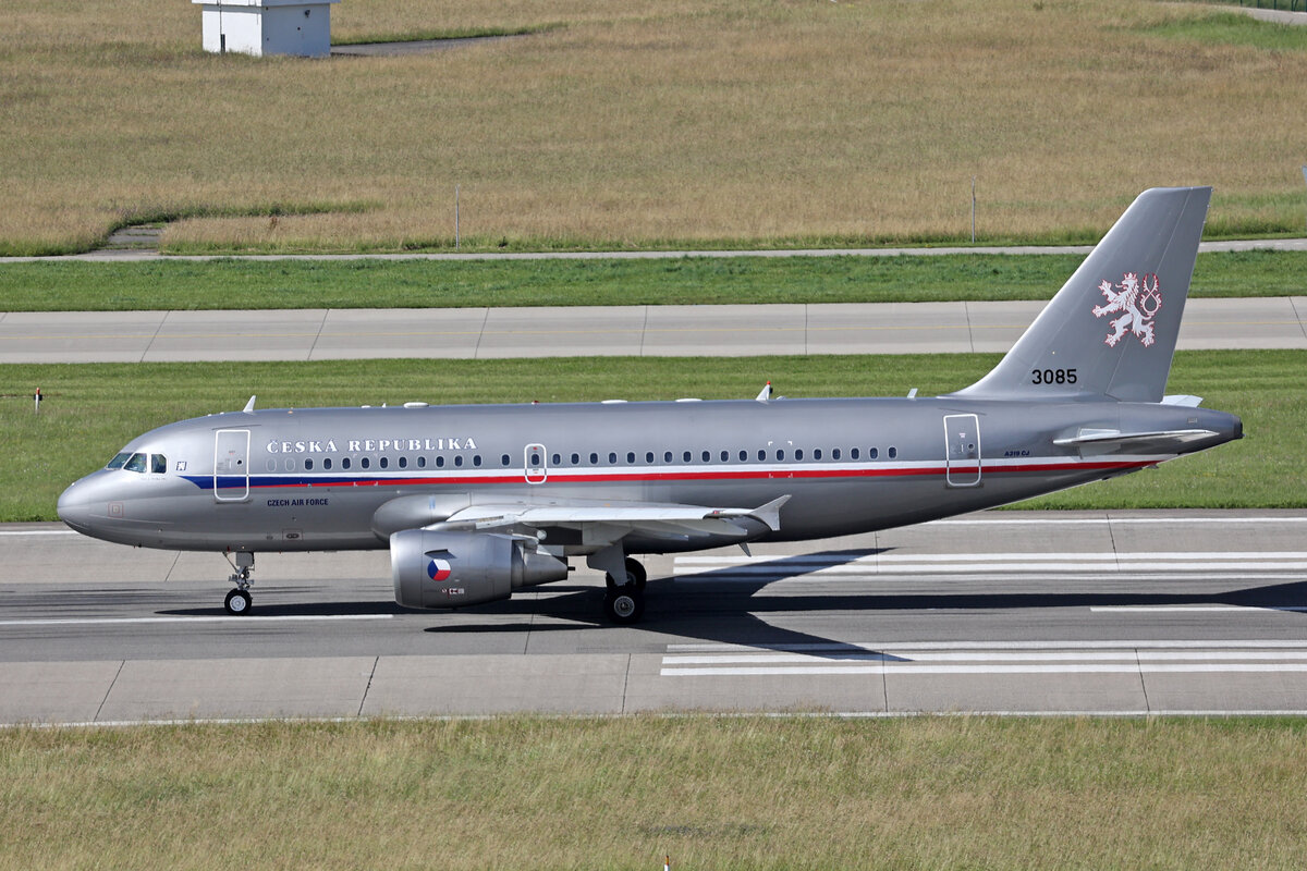 Czech Air Force, 3085, Airbus A319-115X (CJ), msn: 3085, 16.Juni 2024, ZRH Zürich, Switzerland.