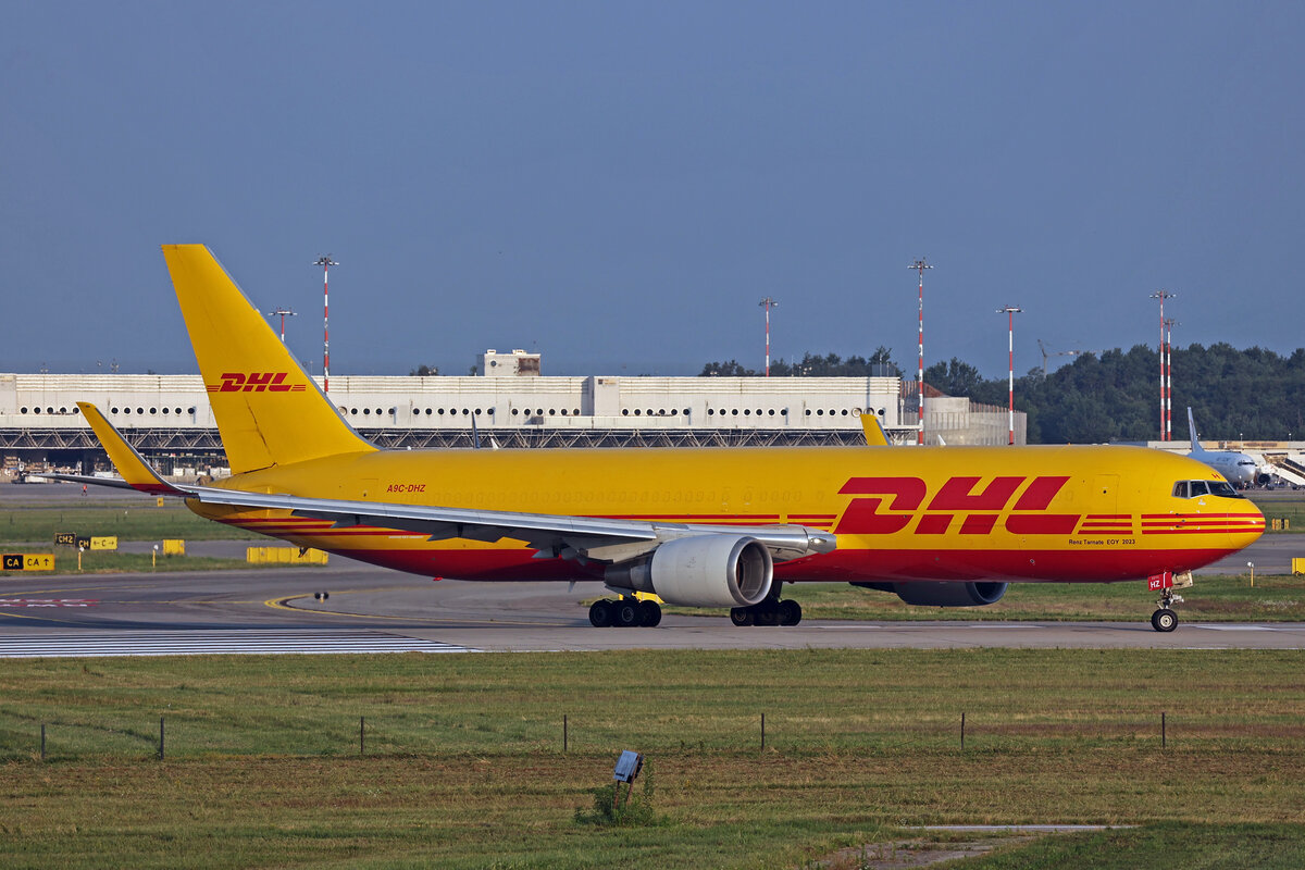 DHL International Aviation, A9C-DHZ, Boeing B767-323ERBCF, msn: 33082/899, 10.Juli 2024, MXP Milano Malpensa, Italy.