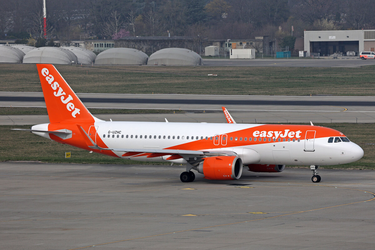 easyjet, G-UZHC, Airbus A320-251N, msn: 7802, 09.März 2024, GVA Genève, Switzerland.