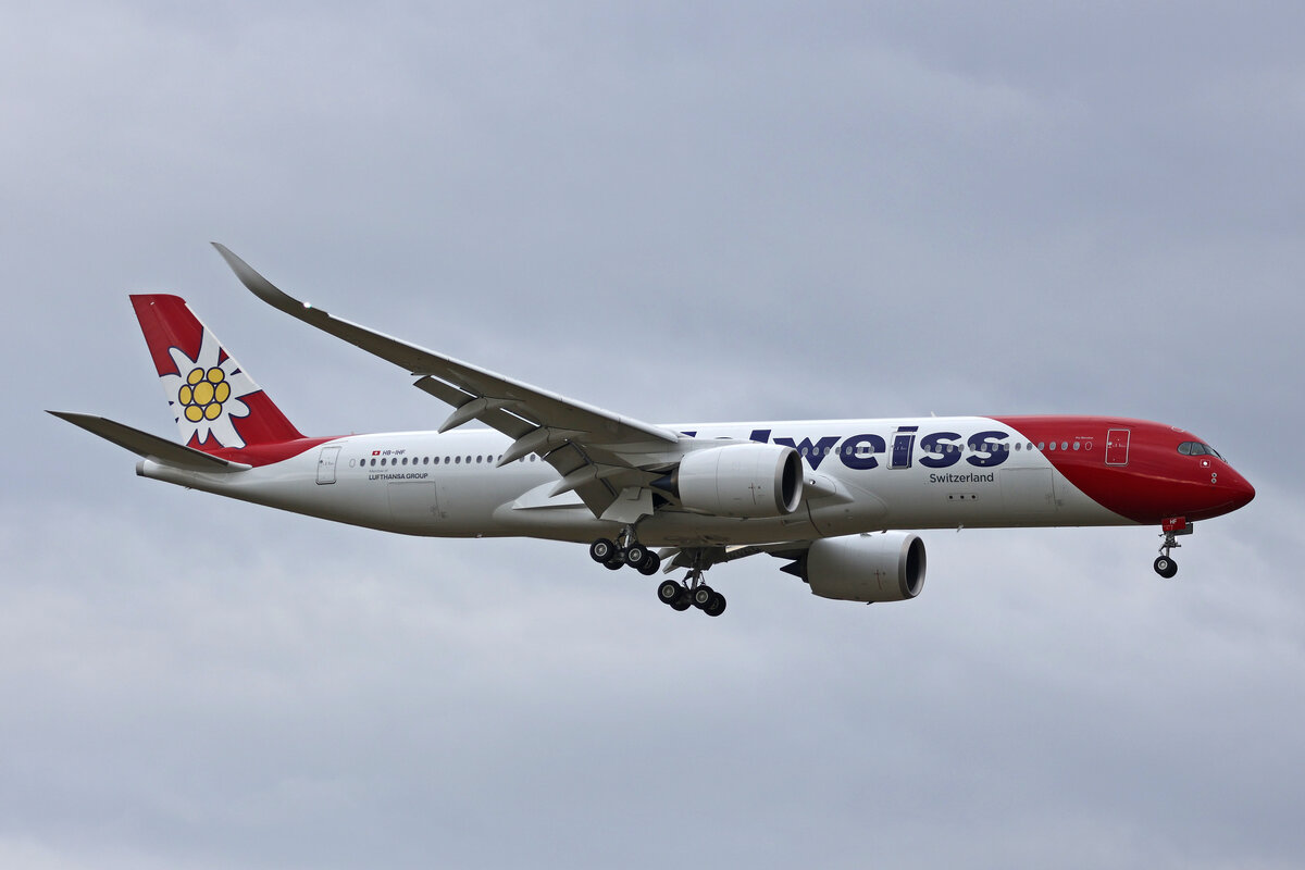 Edelweiss Air, HB-IHF, Airbus A350-941, msn: 363,  Piz Bernina , 13.März 2025, ZRH Zürich, Switzerland.