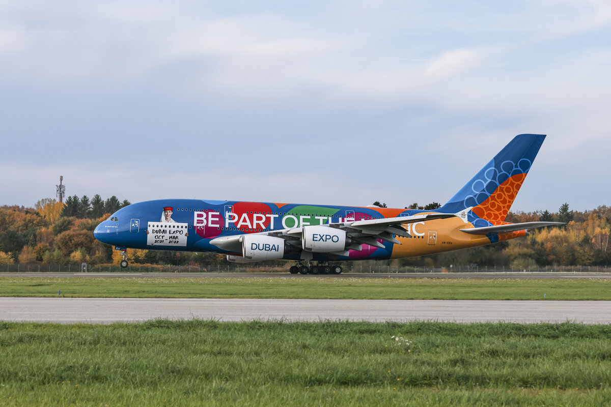 Emirates - Airbus A380-800 - A6-EEU - EXPO Lackierung 2021 - Hamburg Airport - 31.10.2021...