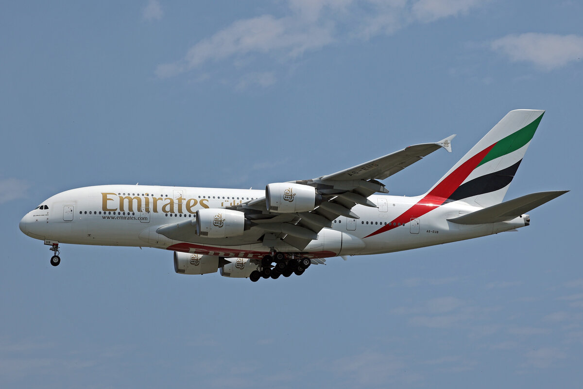 Emirates Airlines, A6-EUB, Airbus A380-861, msn: 213, 10.Juli 2024, MXP Milano Malpensa, Italy.