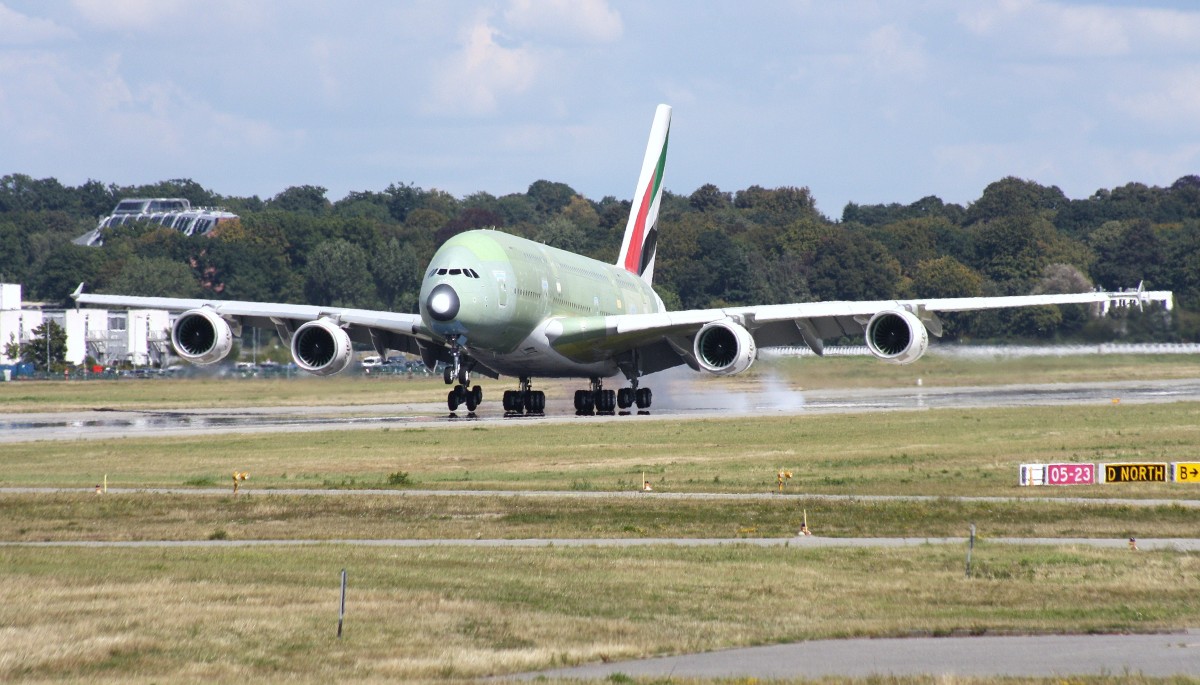 Emirates,F-WWAM,Reg.A6-EOF,(c/n 0171),Airbus A380-861,27.08.2014,XFW-EDHI,Hamburg-Finkenwerder,Germany(F1)